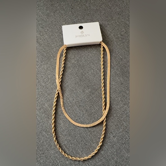 Layered rope and herringbone necklace set - Picture 8 of 8